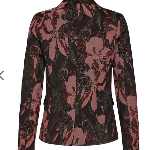 Mos Mosh Blake Flowered Jacquard Blazer Jacket Single Button s40 - Picture 4 of 10